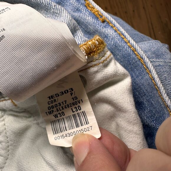 Abercrombie & Fitch Jeans Mens 30x30 Blue The Skinny Distressed Button Fly - Picture 9 of 10